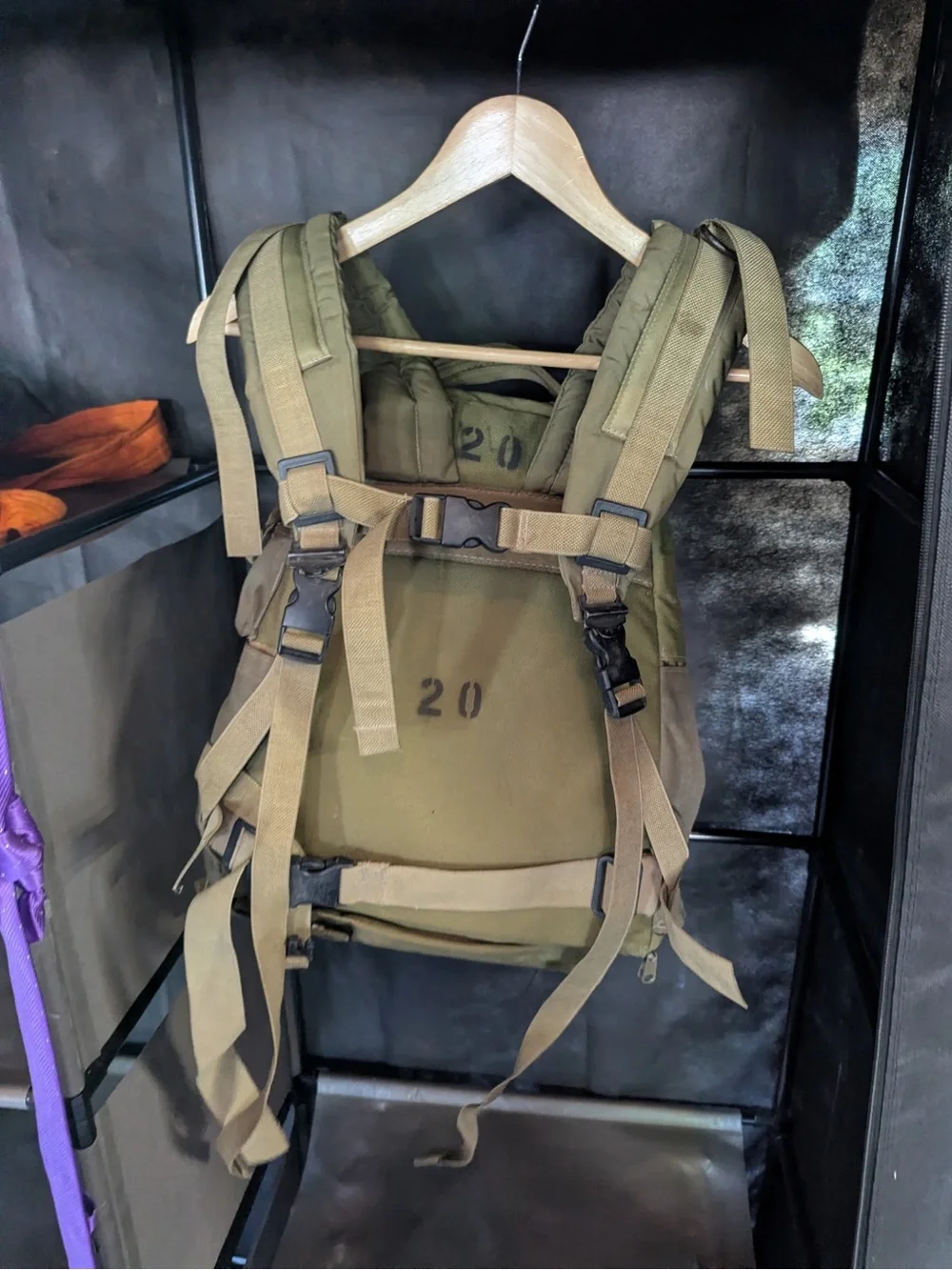 Tactical Olive Green Men's Backpack - Rugged Field Pack - Picture 2 of 4